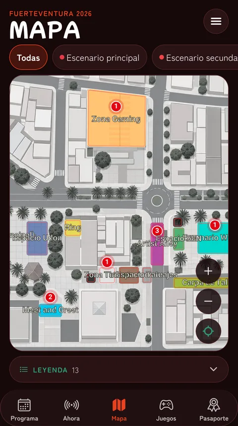 App screenshot: Venue map